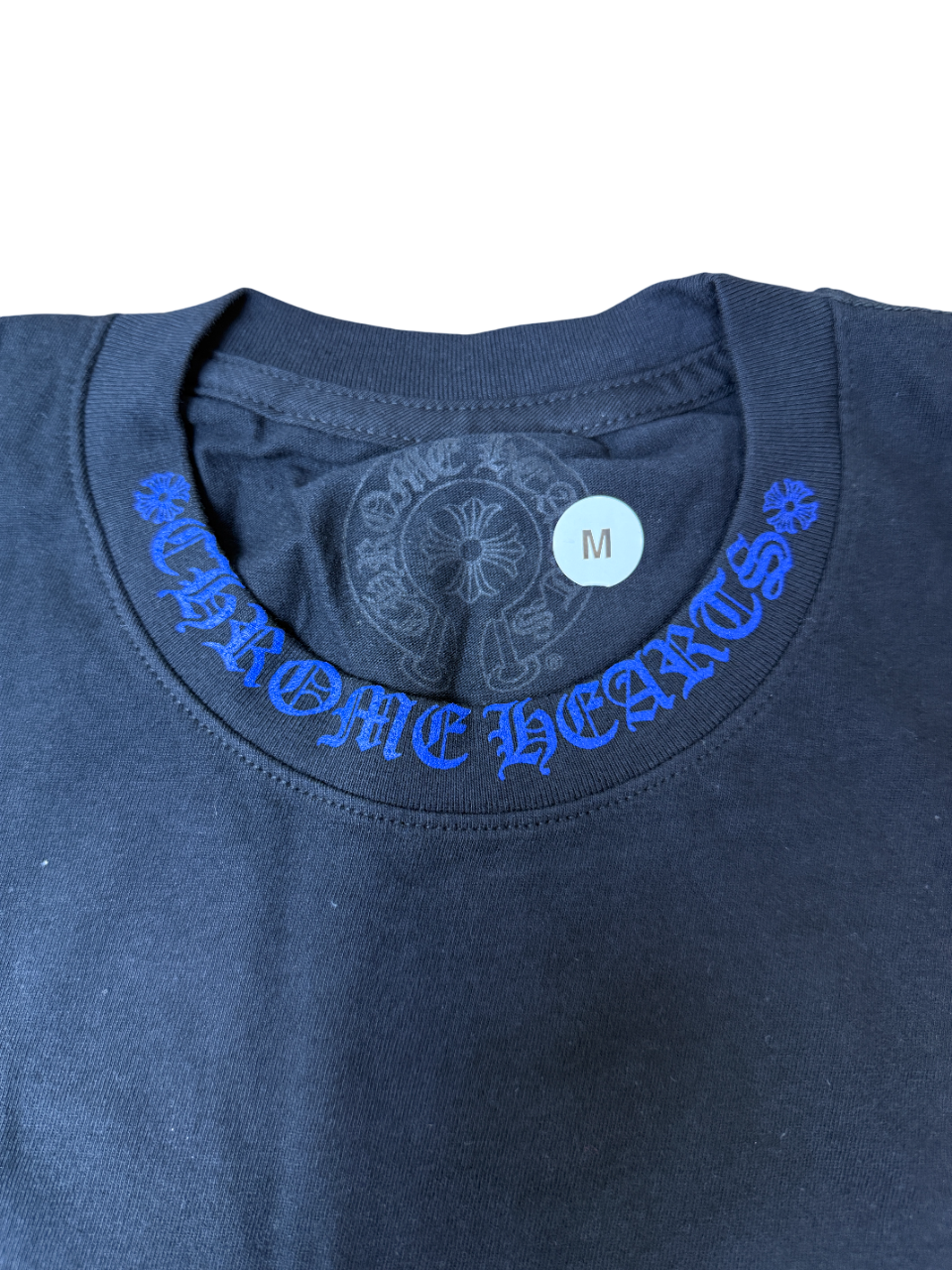 Chrome Hearts Neck Logo Pocket T-Shirt Black / Blue