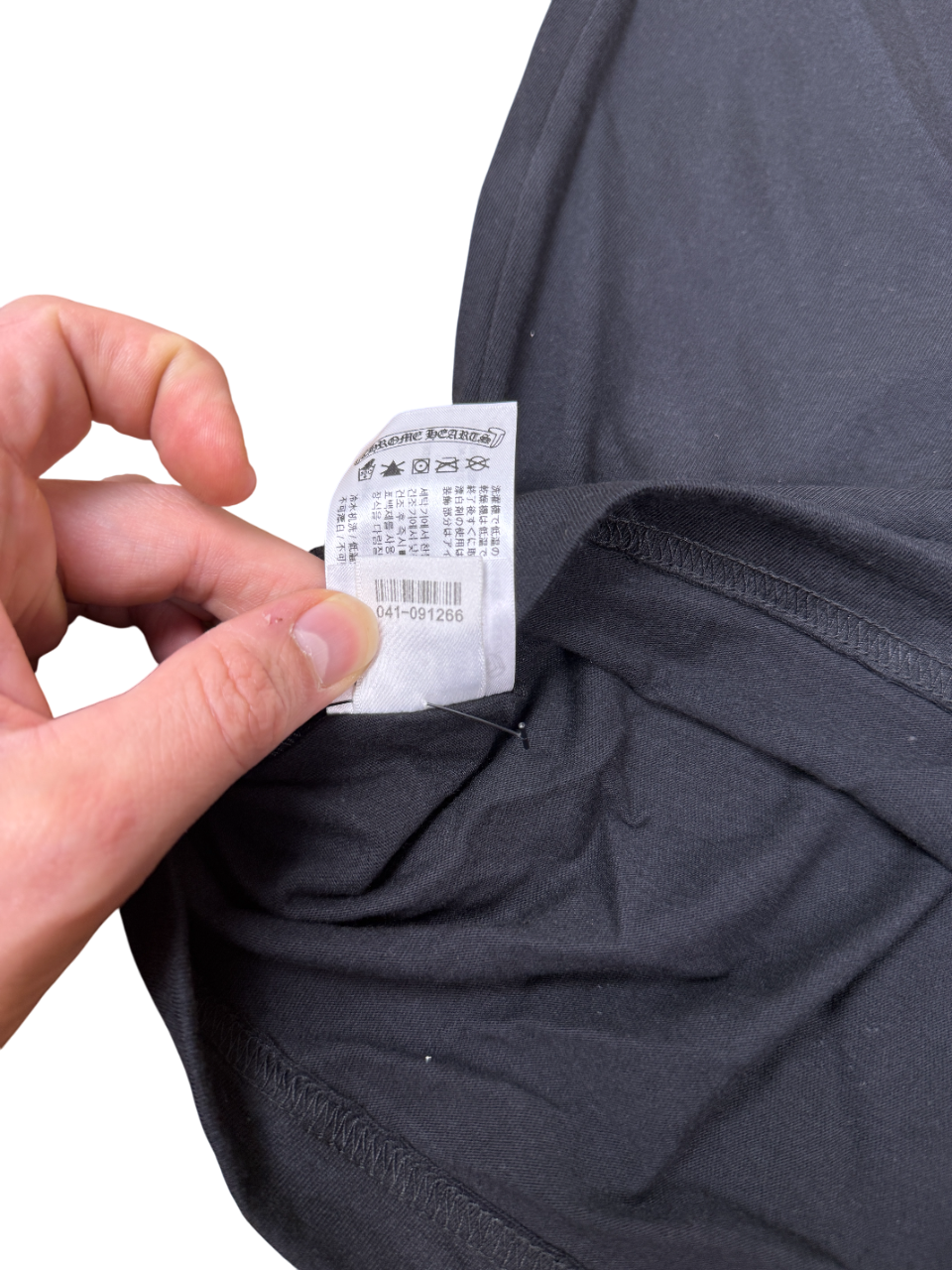 Chrome Hearts Neck Logo Pocket T-Shirt Black / Blue