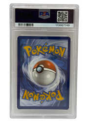 Pokémon trading card in a protective case with PSA logo