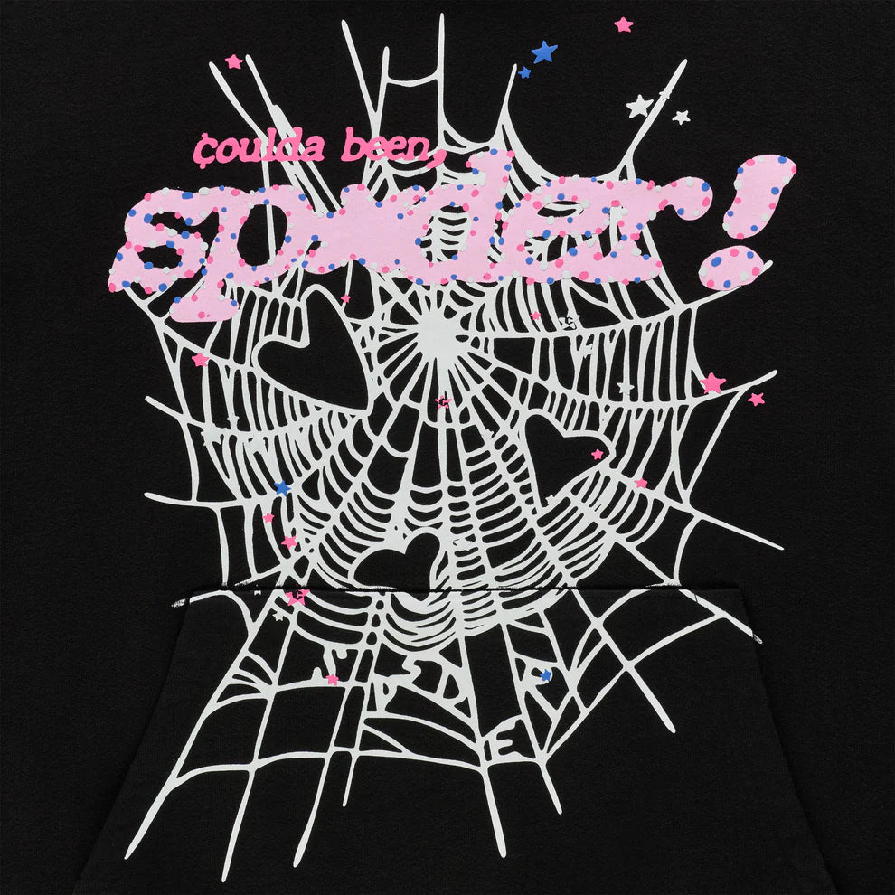 Sp5der x Druski Coulda Been Heart Punk V2 Hoodie Owl Black