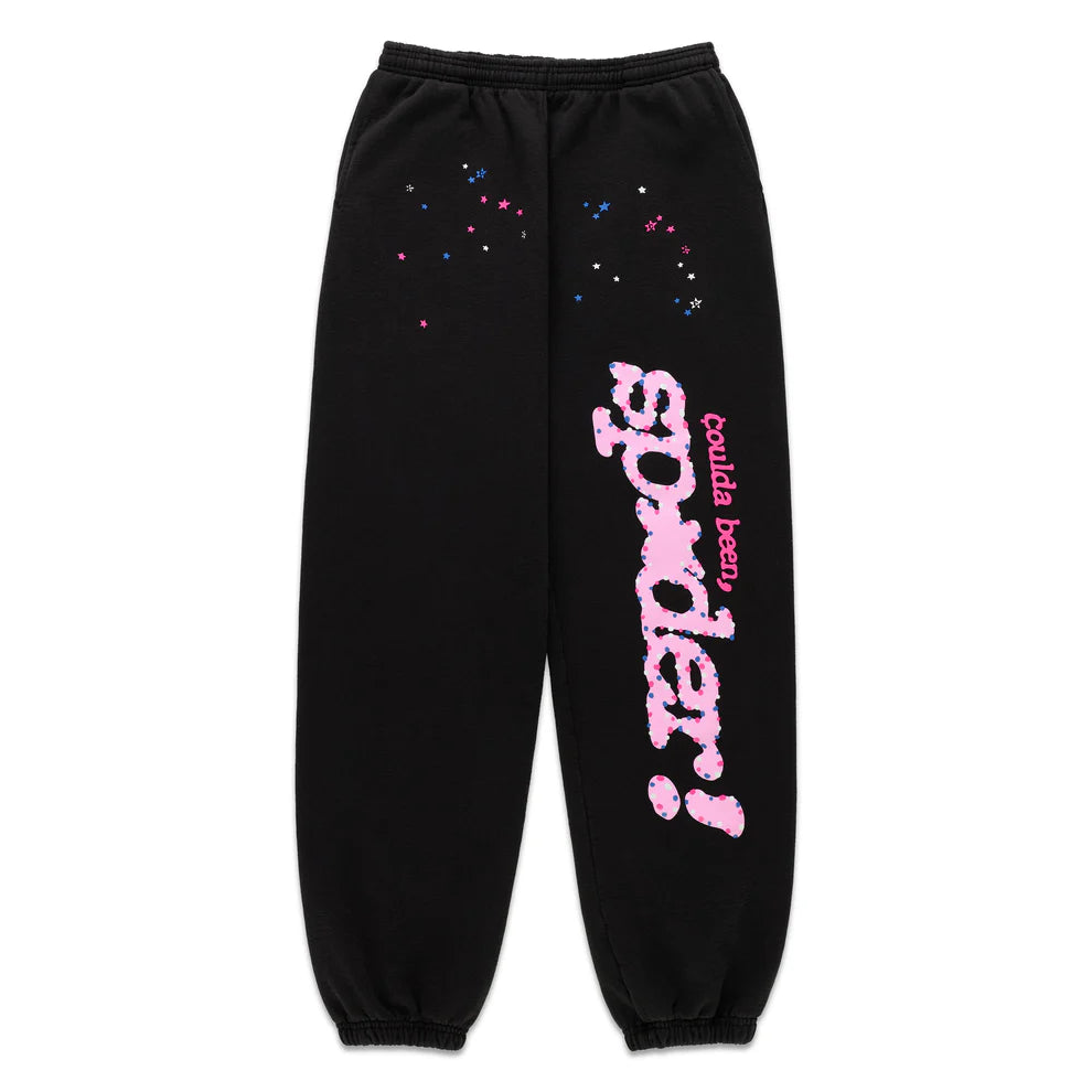 Sp5der x Druski Coulda Been Heart Punk V2 Sweatpant Owl Black