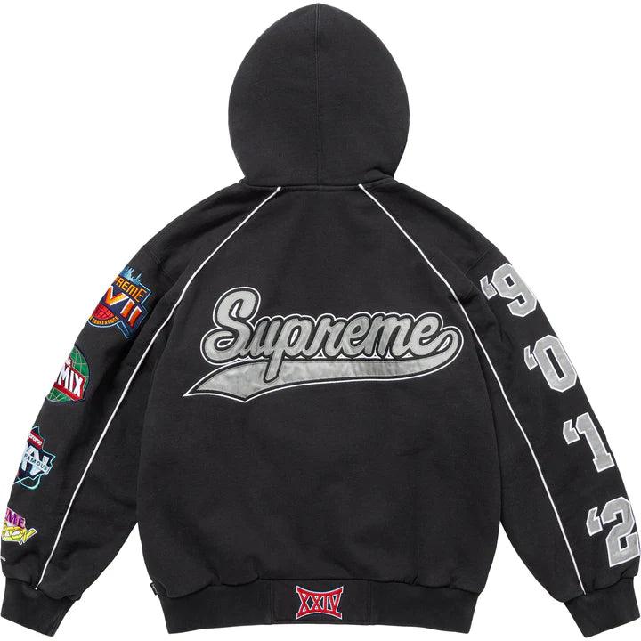 Supreme Playoffs Zip Up Hooded Sweatshirt Black