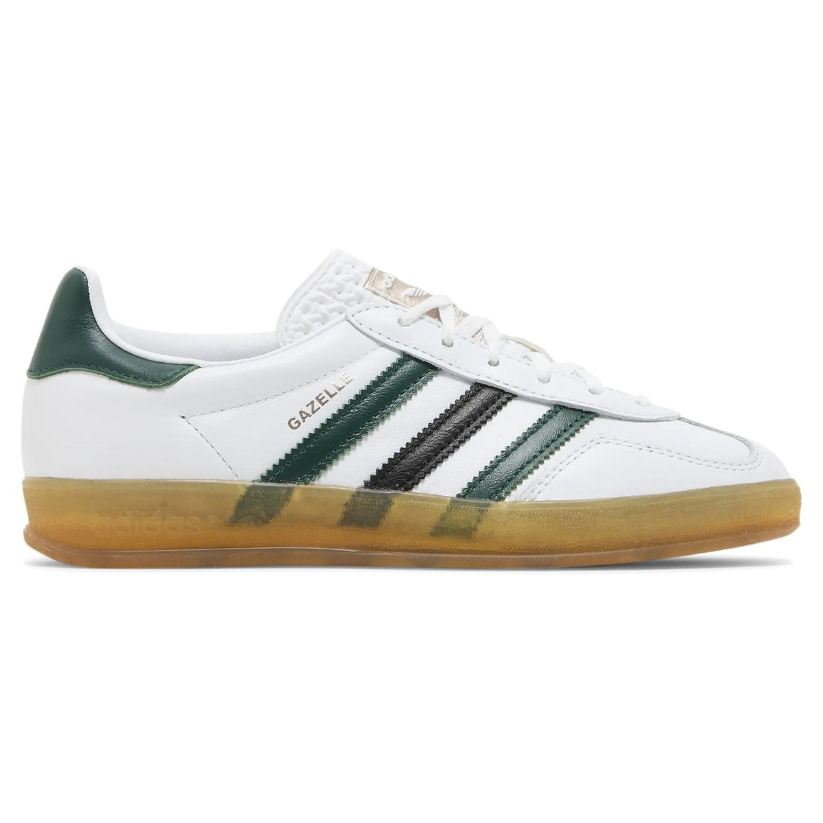 Adidas Gazelle Indoor White Collegiate Green (Women's) sneakers — style IE2957 — photo 1 of 5