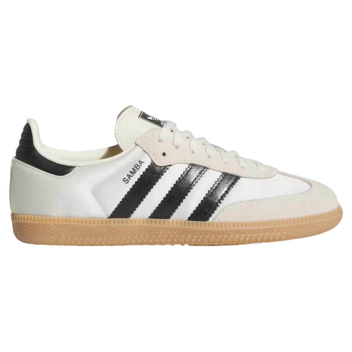 Adidas Samba OG Satin Cream White Core Black Gum (GS) sneakers — style JQ3644 — photo 1 of 5