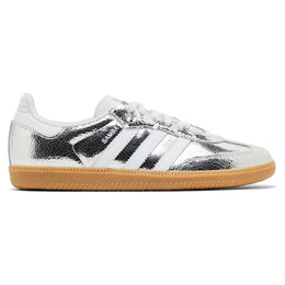 Adidas Samba OG Silver Metallic Cracked Leather (Women's)