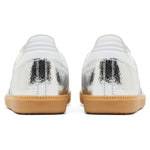 Adidas Samba OG Silver Metallic Cracked Leather (Women's) sneakers — style JR0035 — photo 3 of 5 - Image 3