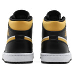 Air Jordan 1 Mid White Pollen Black (Preschool) sneakers — style 640734-177 — photo 3 of 4 - Image 3
