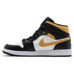 Air Jordan 1 Mid White Pollen Black (Preschool) sneakers — style 640734-177 — photo 4 of 4 - Image 4
