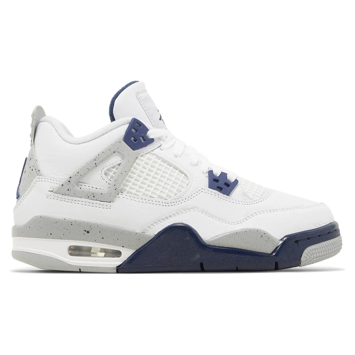 Air Jordan 4 Retro White Midnight Navy (GS) sneakers — style 408452-140 — photo 1 of 5