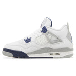 Air Jordan 4 Retro White Midnight Navy (GS) sneakers — style 408452-140 — photo 3 of 5 - Image 3