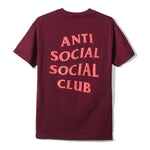 Anti Social Social Club Logo Tee - Maroon - Supra Sneakers - Image 2