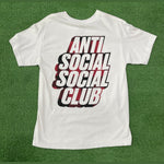 Anti Social Social Club Plaid Red Tee White, T-Shirt - Supra Sneakers - Image 5