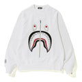 Bape Applique Shark Crewneck White