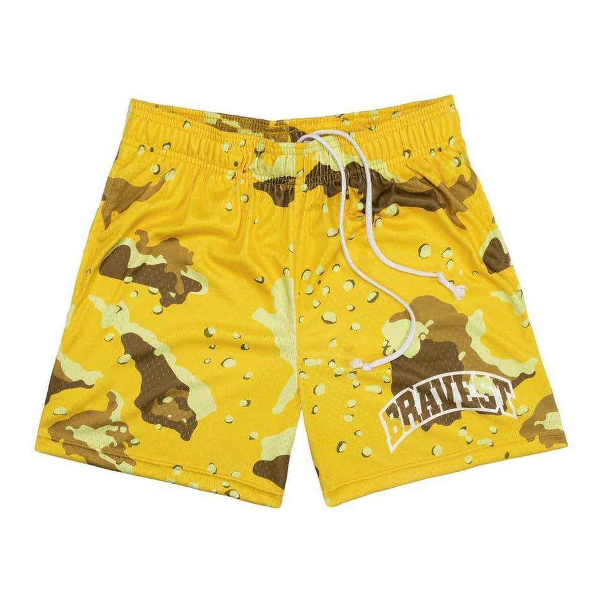 Bravest Studios Camo Shorts Yellow - Supra Sneakers