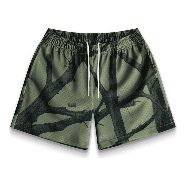 Bravest Studios Tree Camo Shorts Green - Supra Sneakers