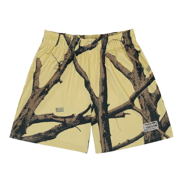 Bravest Studios Tree Camo Shorts Yellow - Supra Sneakers