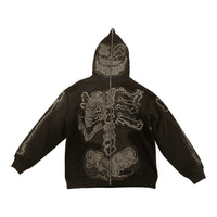 Cactus Jack x Fragment Skelett Graffiti Vollreißverschluss-Hoodie Redux (ComplexCon)