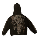 Cactus Jack x Fragment Skeleton Graffiti Full Zip Hoodie Redux (ComplexCon) - Image 2