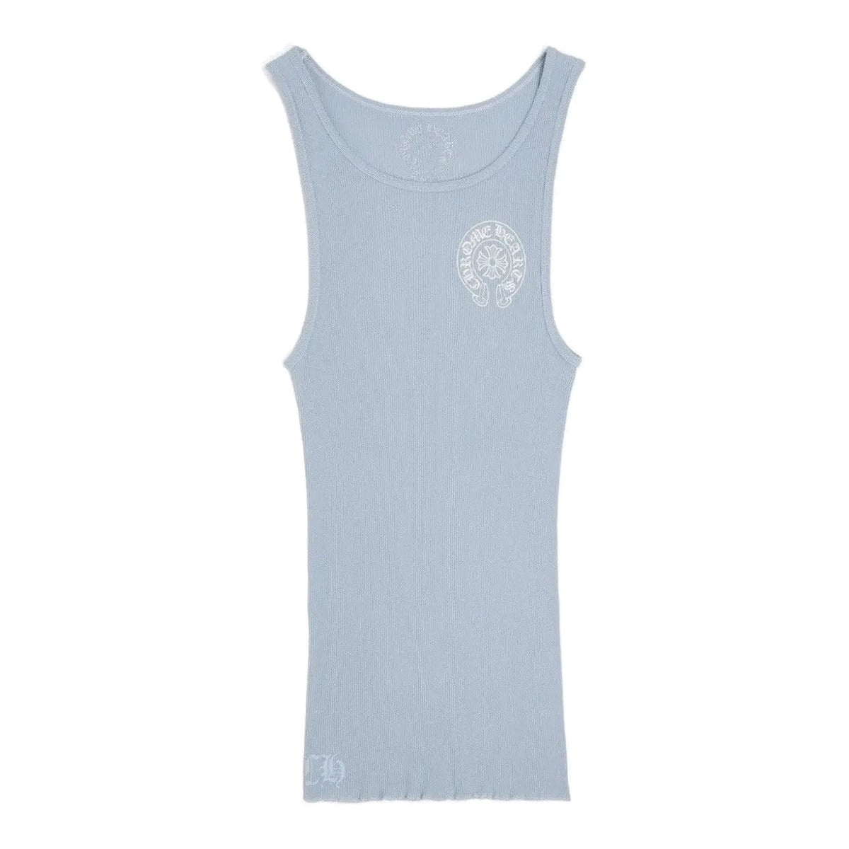 Chrome Hearts Horseshoe Rib Tank Top Baby Blue
