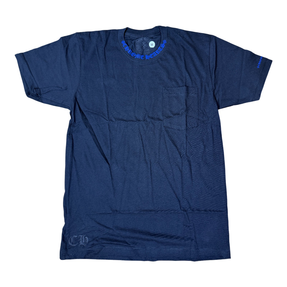 Chrome Hearts Neck Logo Pocket T-Shirt Black / Blue