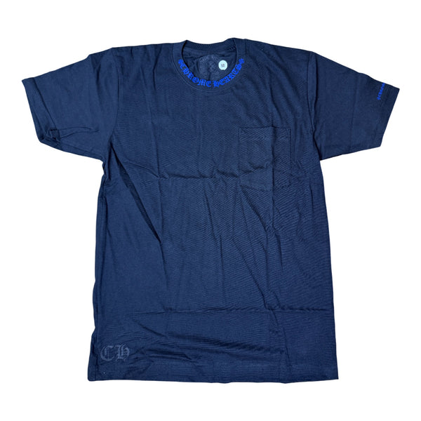 Chrome Hearts Neck Logo Pocket T-Shirt Black / Blue
