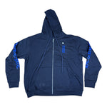Chrome Hearts Script Thermal Zip Up Hoodie Black / Blue - Image 1