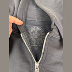 Chrome Hearts Script Thermal Zip Up Hoodie Black / Blue - Image 3