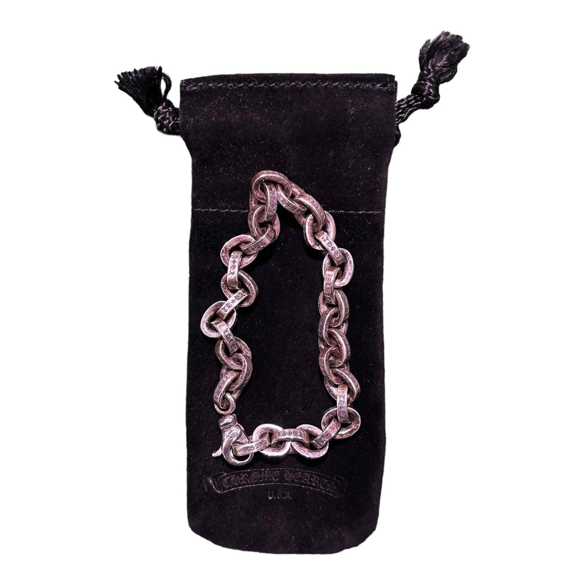 Chrome Hearts Silver Paper Chain Bracelet (8 Inches) - Supra Sneakers