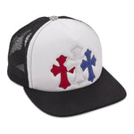 Chrome Hearts Triple Cross USA Trucker Hat Red, White & Blue - Image 2