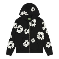 Denim Tears Cotton Wreath Zip Hoodie Black