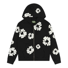 Denim Tears Cotton Wreath Felpa con cappuccio e cerniera nera