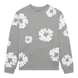 Denim Tears Long Sleeve Cotton Wreath Tee Grey