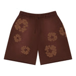 Denim Tears Mono Cotton Wreath Sweat Shorts Brown - Image 1