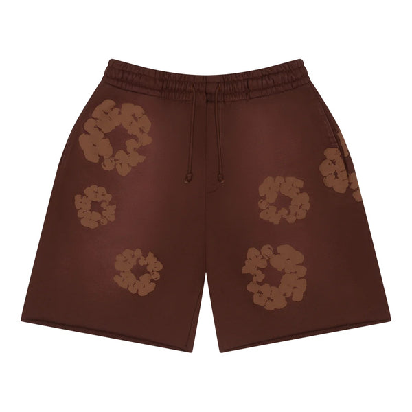Denim Tears Mono Cotton Wreath Sweat Shorts Brown