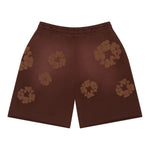 Denim Tears Mono Cotton Wreath Sweat Shorts Brown - Image 2
