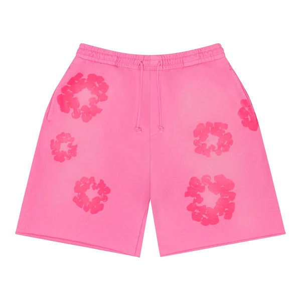 Denim Tears Mono Cotton Wreath Sweat Shorts Pink