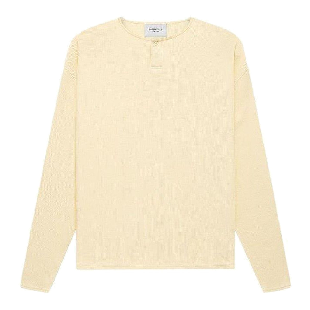 Fear of god Essentials Thermal Henley Long Sleeve Tee Cream - Supra Sneakers