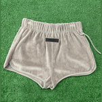 Fear of God Essentials Women's Velour Beach Short Desert Taupe, Shorts - Supra Sneakers - Image 5