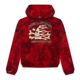 Hellstar Sports Red Tye-Dye Skull Hoodie