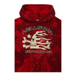 Hellstar Sports Red Tye-Dye Skull Hoodie - Supra Sneakers - Image 3