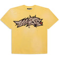 Hellstar Yellow Crack Print T-Shirt