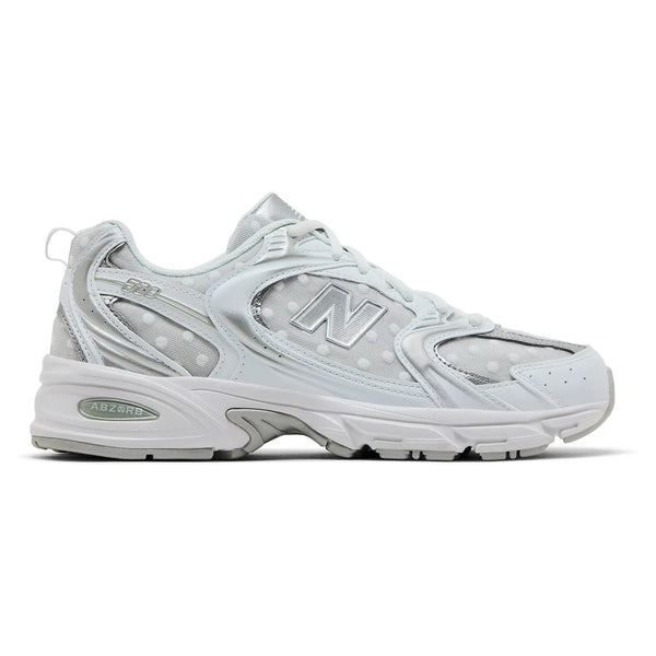 New Balance 530 White Silver Metallic Polka Dots sneakers — style U530HFW — photo 1 of 5