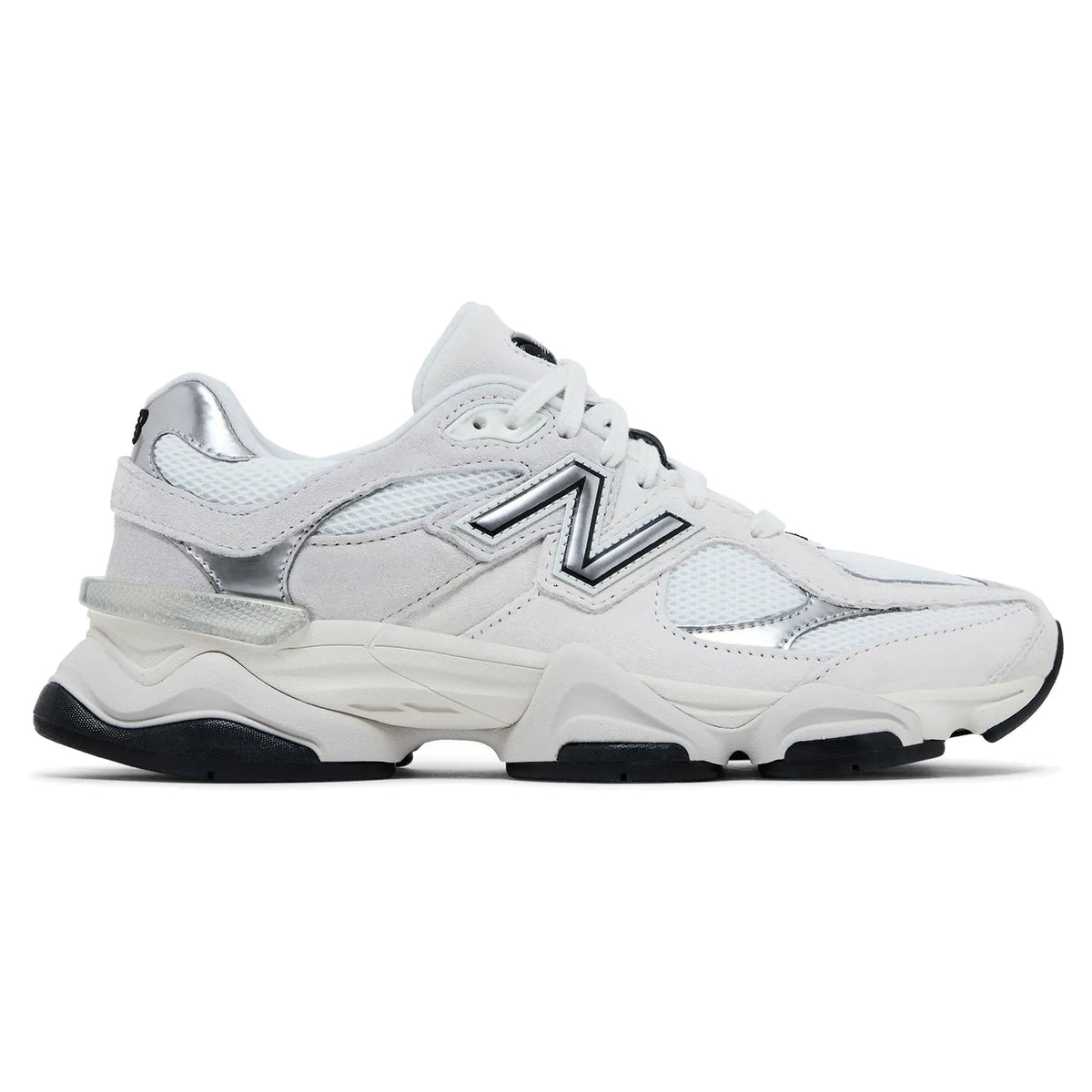New Balance 9060 White Black Metallic Silver sneakers — style U9060JRB — photo 1 of 5