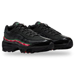 Black sneakers with a red and green stripe on a white background - Image 2