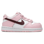 Nike Dunk Low Pink Foam Red White (Toddler) sneakers — style CW1589-601 — photo 1 of 5 - Image 1