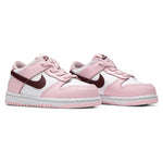 Nike Dunk Low Pink Foam Red White (Toddler) sneakers — style CW1589-601 — photo 2 of 5 - Image 2