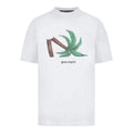 Palm Angels Broken Palm T-Shirt White / Brown / Green