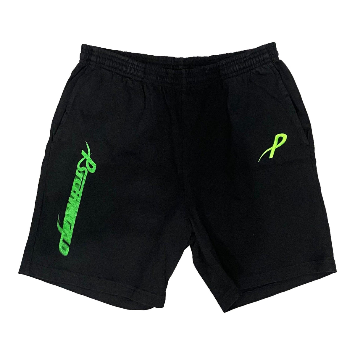 Psychworld Black Canvas Shorts Lime Green Logo - Supra Sneakers