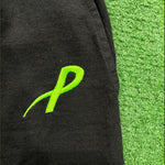 Psychworld Black Canvas Shorts Lime Green Logo, Shorts - Supra Sneakers - Image 2