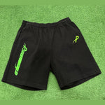 Psychworld Black Canvas Shorts Lime Green Logo, Shorts - Supra Sneakers - Image 4